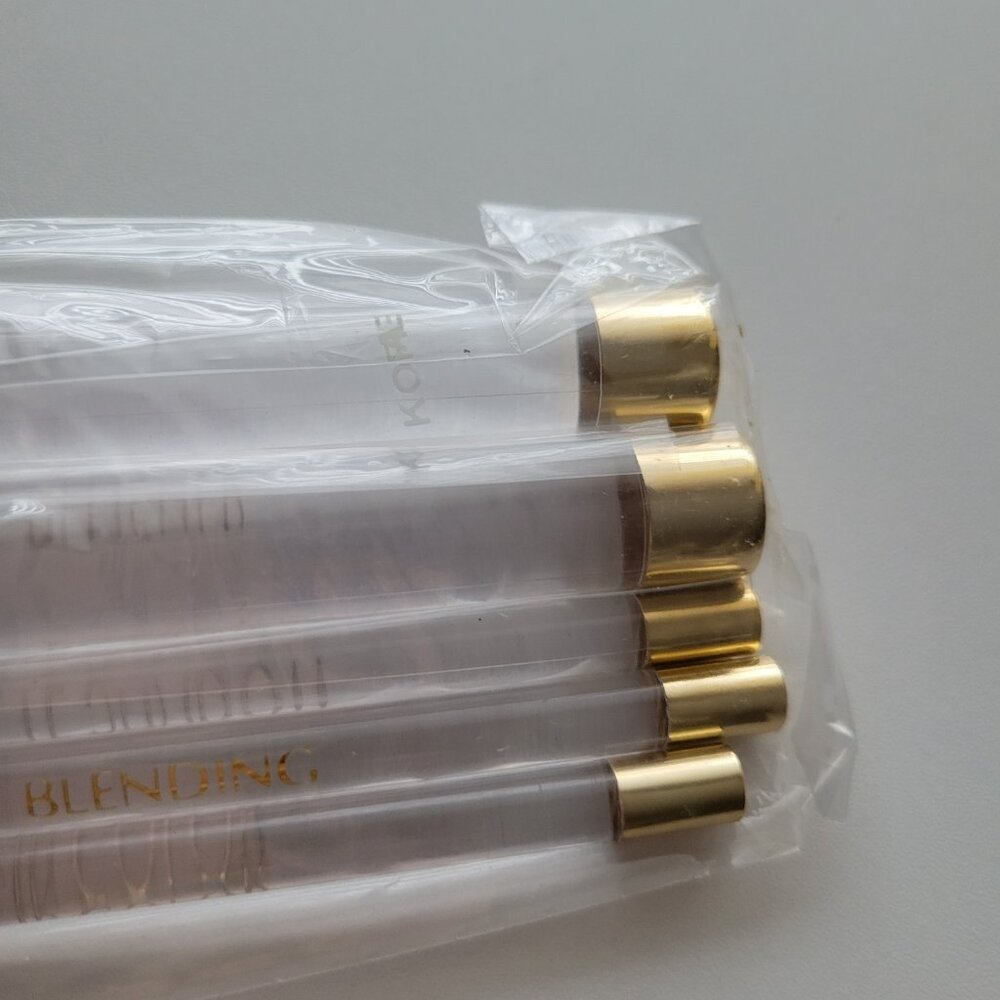 Vintage Mary Kay 5 Piece Clear Makeup Brush Set Travel Pouch SEALED - Picture 6 of 8